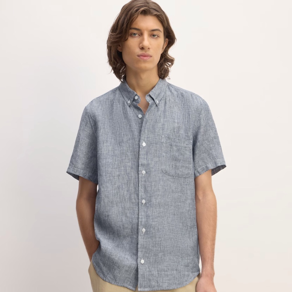 Everlane The Classic Short-Sleeve Shirt in Linen
